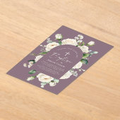 Moderne, elegante, skriptzeitliche Lavendel-Taufe Acryleinladungen (Ablage )