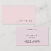 Moderne Elegante Sleek Hübsch Rosa Lila Schlicht Visitenkarte (Vorne/Hinten)