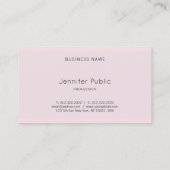 Moderne Elegante Sleek Hübsch Rosa Lila Schlicht Visitenkarte (Rückseite)