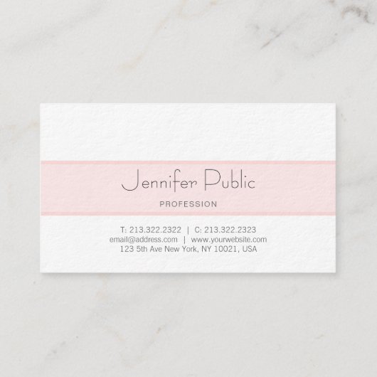 Moderne Elegante Sleek Schlicht Luxus Beruflich Visitenkarte (Rückseite)