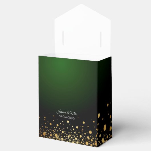 Moderne elegante Smaragdgrün-Gaumenkästen Geschenkschachtel (Geöffnet)