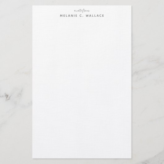 Moderne Elegante Smokey Grau Personalisiert Briefpapier (Vorderseite)