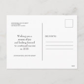 Moderne Elegante Snowflake | Feierliche Grüße Feiertagspostkarte (Rückseite)