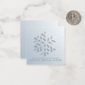 Moderne elegante Snowflake Medical Holiday Grüße Mitteilungskarte (Vorderseite/Rückseite Beispiel)