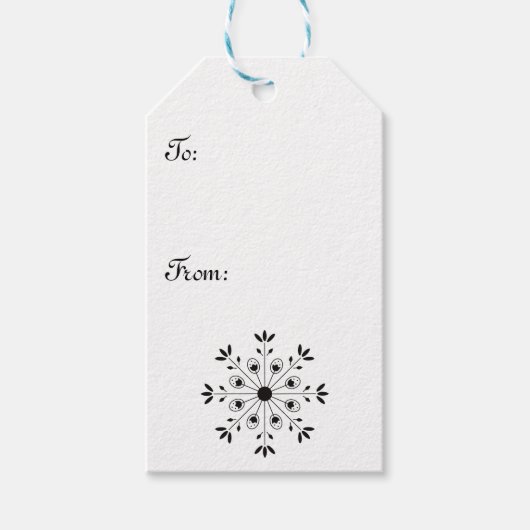Moderne Elegante Snowflake Weihnachten Einfache We Geschenkanhänger (Vorderseite)