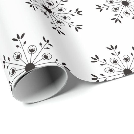 Moderne Elegante Snowflake Weihnachten Einfache We Geschenkpapier (Rolleneckpunkt)