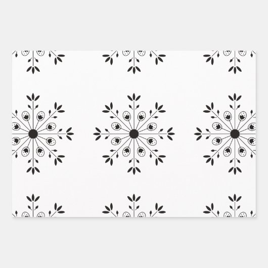 Moderne Elegante Snowflake Weihnachten Einfache We Geschenkpapier Set (Vorderseite 3)