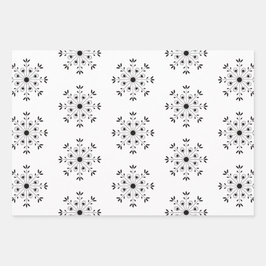 Moderne Elegante Snowflake Weihnachten Einfache We Geschenkpapier Set (Vorderseite 2)