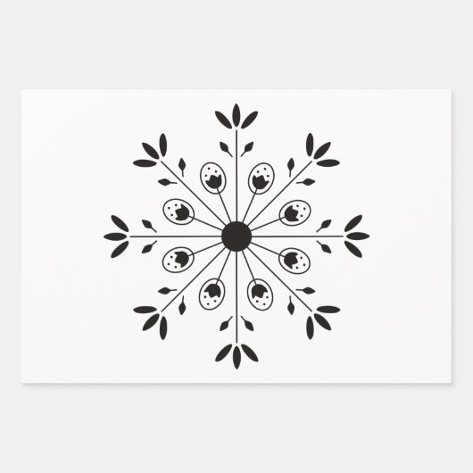Moderne Elegante Snowflake Weihnachten Einfache We Geschenkpapier Set (Vorderseite)
