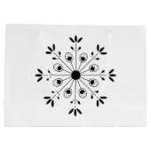 Moderne Elegante Snowflake Weihnachten Einfache We Große Geschenktüte (Rückseite)