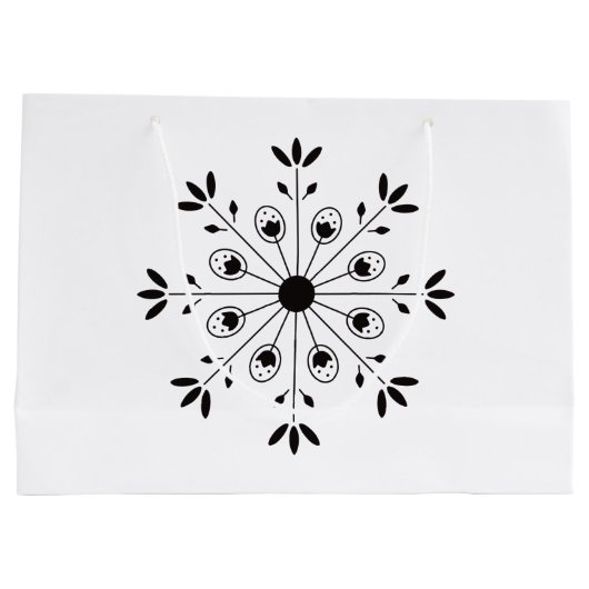 Moderne Elegante Snowflake Weihnachten Einfache We Große Geschenktüte (Rückseite)