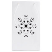 Moderne Elegante Snowflake Weihnachten Einfache We Kleine Geschenktüte (Rückseite)
