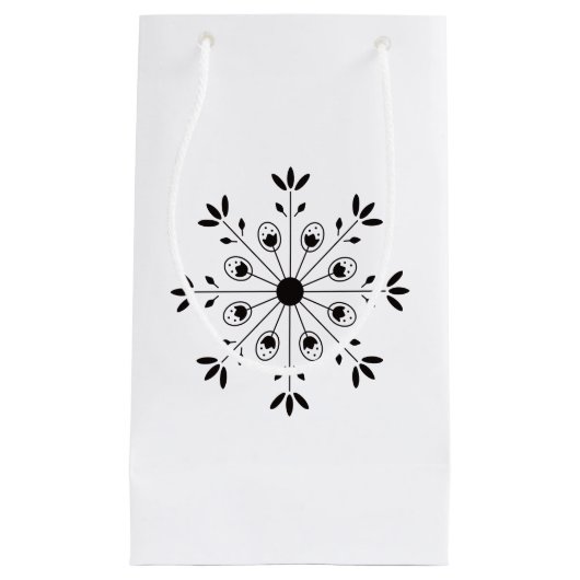 Moderne Elegante Snowflake Weihnachten Einfache We Kleine Geschenktüte (Vorderseite)