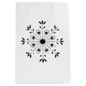 Moderne Elegante Snowflake Weihnachten Einfache We Mittlere Geschenktüte (Vorderseite)