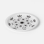 Moderne Elegante Snowflake Weihnachten Pappteller (Schrägansicht)