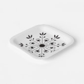 Moderne Elegante Snowflake Weihnachten Pappteller (Gewinkelt)