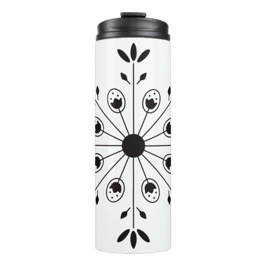 Moderne Elegante Snowflake Weihnachten Winter Thermosbecher (Vorderseite)