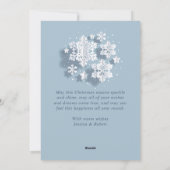 Moderne Elegante Snowflakes - The Restaurant Feiertagskarte (Rückseite)