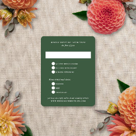 Moderne elegante Sommer-Herbst-Hochzeit mit floral RSVP Karte
