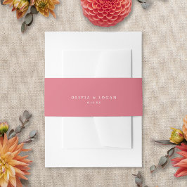 Moderne elegante Sommer- und Herbst-Hochzeit mit f Einladungsbanderole