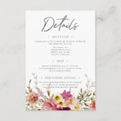 Moderne elegante Sommermesse Blumenblume Weiße Hoc Begleitkarte (Vorderseite)