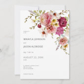 Moderne elegante Sommermesse Blumenblume Weiße Hoc Einladung (Vorderseite)