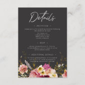 Moderne elegante Sommermesse Schwarze Hochzeit Begleitkarte (Vorderseite)