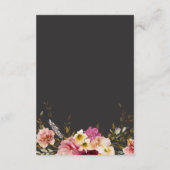 Moderne elegante Sommermesse Schwarze Hochzeit Begleitkarte (Rückseite)