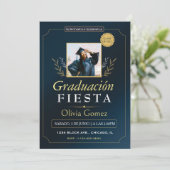 Moderne elegante Spanisch-Absolventen Einladung (Stehend Vorderseite)