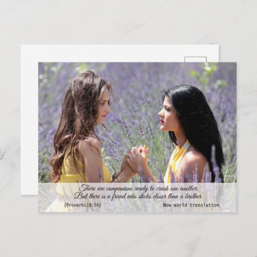 Moderne elegante spirituelle Bibel Verse Postkarte (Vorne/Hinten)