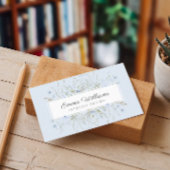 Moderne Elegante Spring Blue Wildblumen Blumen Visitenkarte