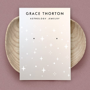 Moderne elegante Sterne geben Schmuckstück-Schaufe Visitenkarte