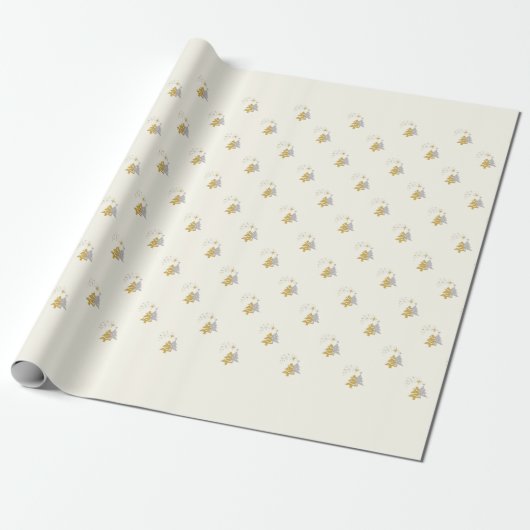 Moderne Elegante Sterne Minimalistischer Weihnacht Geschenkpapier (Ungerollt)