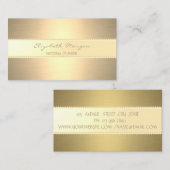 Moderne Elegante Stilelemente, Imitate Gold, Strei Visitenkarte (Vorne/Hinten)