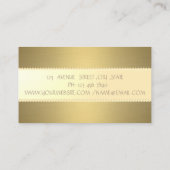 Moderne Elegante Stilelemente, Imitate Gold, Strei Visitenkarte (Rückseite)
