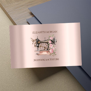 Moderne elegante stilvolle Diamant-Nähmaschine Visitenkarte