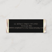 Moderne elegante, stilvolle geometrische Goldscher Mini Visitenkarte (Rückseite)