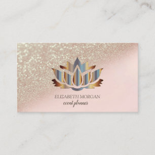 Moderne elegante stilvolle Glitter-Bokeh-Gold-Loto Visitenkarte