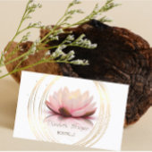 Moderne Elegante Stilvolle Gold Circles Lotus Visitenkarte