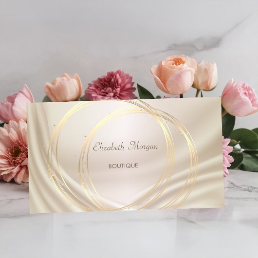 Moderne elegante, stilvolle Gold Circles Visitenkarte