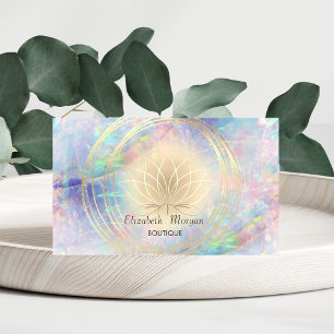 Moderne Elegante Stilvolle, Goldene Kreise Lotus O Visitenkarte