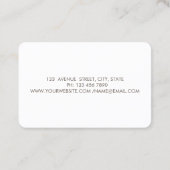 Moderne elegante, stilvolle Goldumlaufbahnen Pinse Visitenkarte (Rückseite)