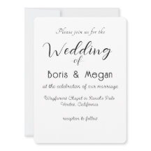 Moderne Elegante stilvolle Hochzeitseinladung