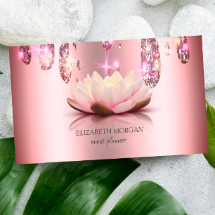 Moderne elegante stilvolle Lotus, Tropfen Visitenkarte