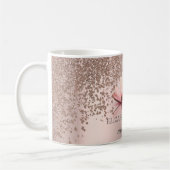 Moderne Elegante Stilvolle Rose Kaffeetasse (Links)