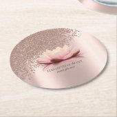 Moderne Elegante Stilvolle Rose Runder Pappuntersetzer (Angewinkelt)