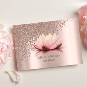 Moderne elegante stilvolle Rosen-Gold-Diamanten-Lo Visitenkarte