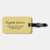 Moderne Elegante stilvolle schicke Imitate Goldene Gepäckanhänger (Rückseite horizontal)