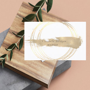 Moderne Elegante Stylische Goldene Kreise Pinselst Visitenkarte