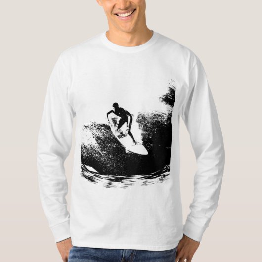 Moderne elegante Surfer-Trendy-Vorlage personalisi T-Shirt (Vorderseite)